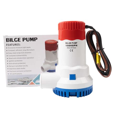 Buy Sanuke 12V Boat Bilge Pump 1500 GPH Electric Water Pump For Boats