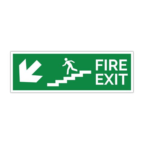 Indicator Salvare I Prim Ajutor Fire Exit Stanga Jos Stickermania