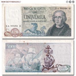 Shop Moruzzi Numismatica Repubblica Italiana BANCA D ITALIA 5000 LIRE