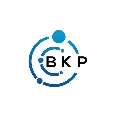 BKP Letter Logo Design On White Background BKP Creative Initials