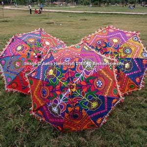 Wholesale Lot Decorative Umbrellas Indian Hand Embroidered Etsy