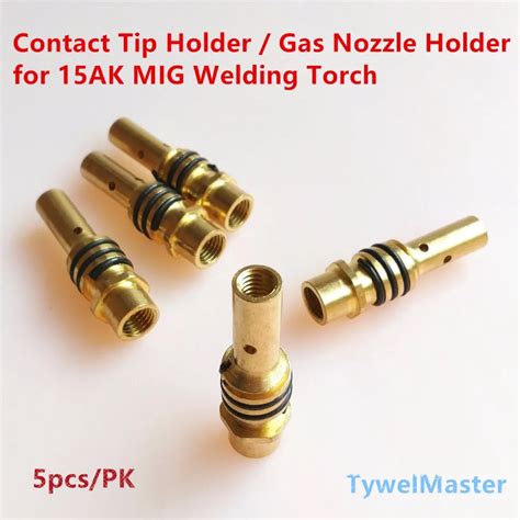 15AK Gas Nozzle Holder With Nozzle Spring 5pcs For MIG MAG Welding