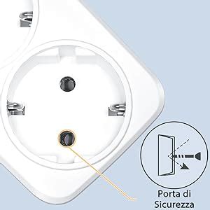 Lencent Presa Multipla Usb W Presa Alimentatore Salvaspazio Presa