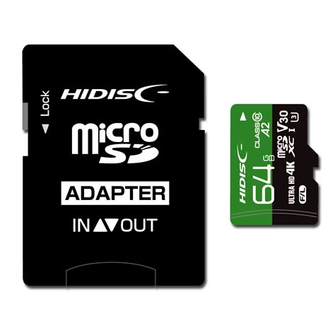 Hidisc 超高速 R170シリーズ Microsdxcカード 64gb Class10 Uhs I Speed Class3 A2対応