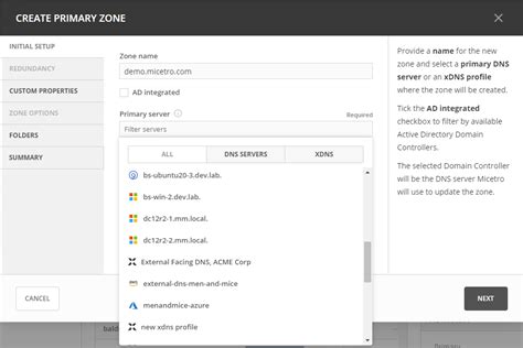 DNS Zones Micetro By Men Mice 10 5 Documentation