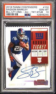 Panini Contenders Saquon Barkley Auto Ticket Stub Rookie