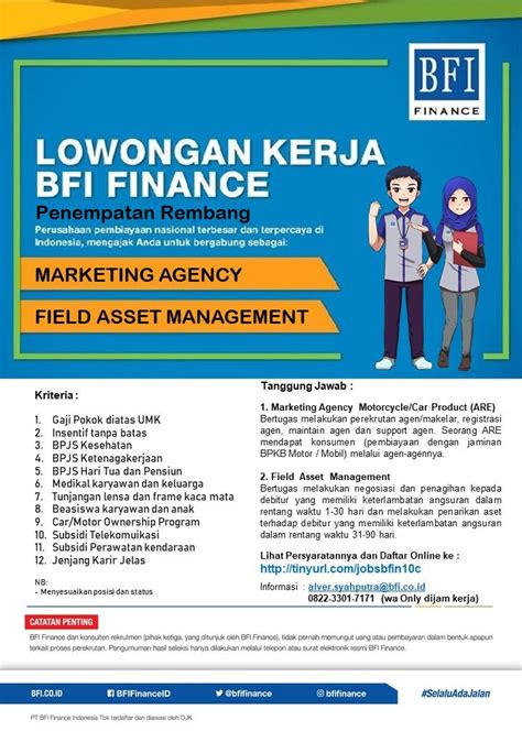 Lowongan Kerja Marketing Agency Dan Field Asset Management Pt Bfi