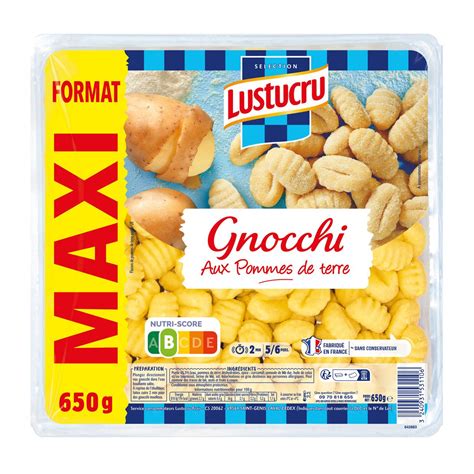 LUSTUCRU Gnocchi a poêler Format Maxi 3 4 portions 650 g pas cher à