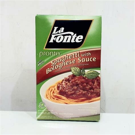 Jual La Fonte Spaghetti With Bolognese Sauce 117g Shopee Indonesia