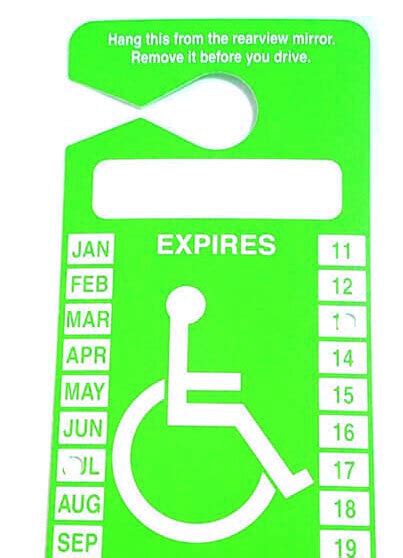 Handicap Parking Permits By Color