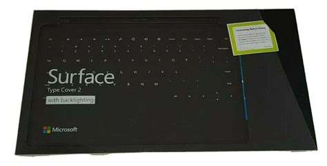 Microsoft Surface Type Cover 2 Rt Pro 1 2 Backlighting Keyboard Black