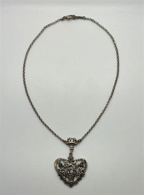 Collier Herz Tracht Rp In 800er Silber Länge Ca 42 5 Cm In Bayern Landshut Ebay