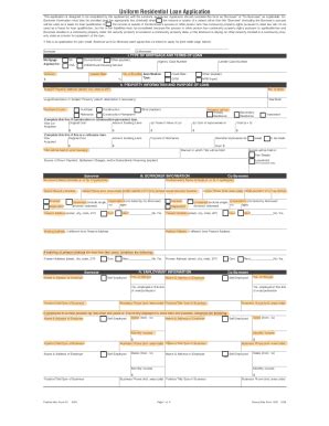 Fillable Online Uniform Residential Loan Application Interactive Form