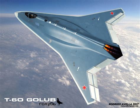 Rodrigo Avella T60 Golub Russian Sixth Generation Concept Fighter