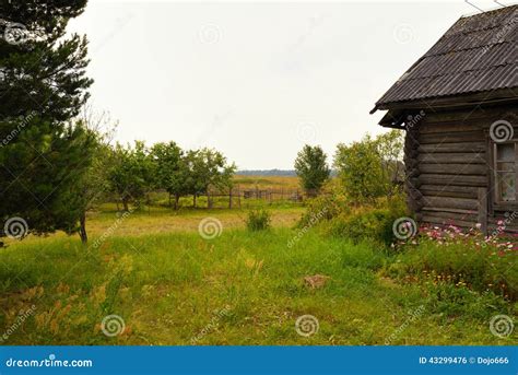 Typical Russian Village House in the Countryside Stock Photo - Image of ...