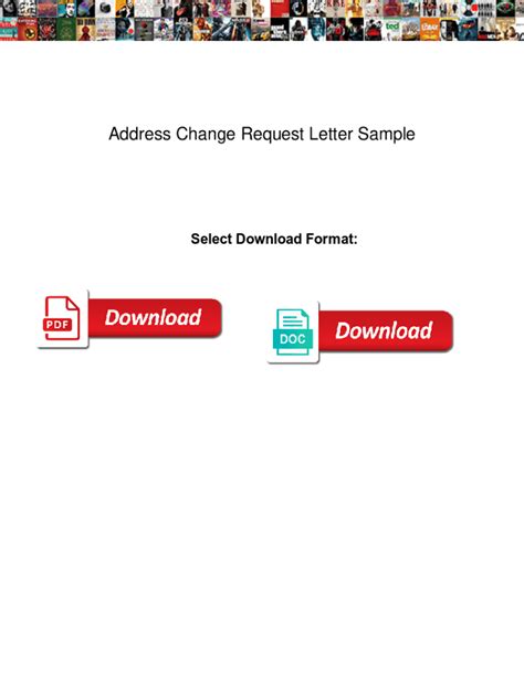 Fillable Online Address Change Request Letter Sample Address Change