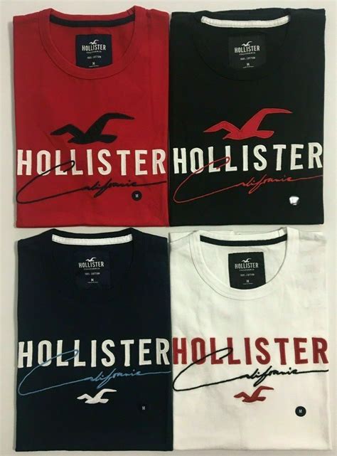 Hollister Men S Applique Graphic T Shirt Crew Neck Logo Tee Size XS S M