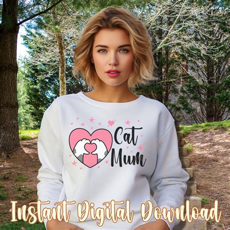 Cat Gifts, Cat Mom PNG, Gifts for Mom, Gift for Her, Valentine's Day Gift, Valentine's Day Cat ...