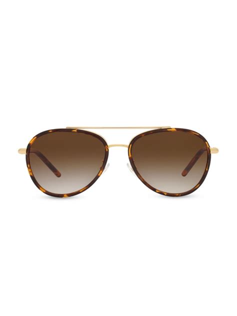 Tory Burch Women S Aviator Sunglasses 57mm In Tortoise Brown Gradient Modesens