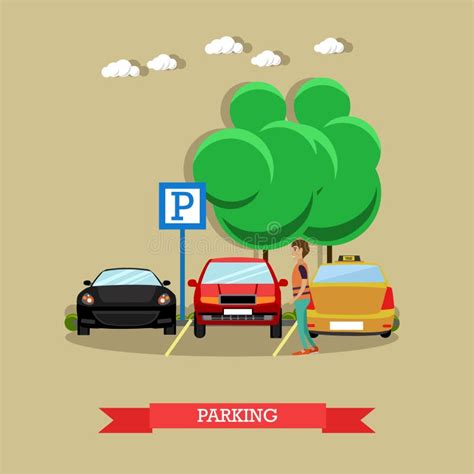 Parking Lot Icon, Cartoon Style Stock Vector - Illustration of free, blue: 79308421