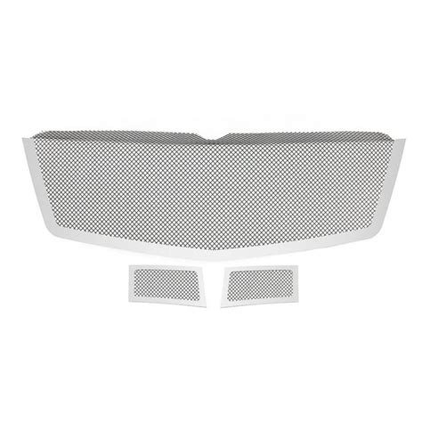 Aps Premium Stainless Steel Chrome Frame Black Mesh Grille Compatible With Cadillac Escalade