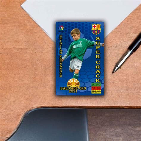 Cromo de fútbol personalizado en aluminio Personalizados Kandala