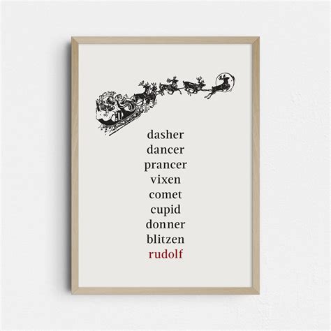 Reindeer Names Printable - Etsy