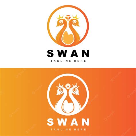 Premium Vector Swan Logo Design Duck Animal Illustration Company