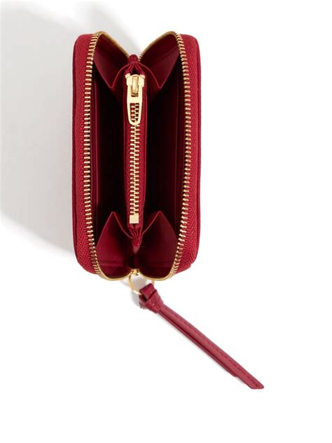 Bimba Y Lola Logo Plaque Zipped Wallet Red Farfetch