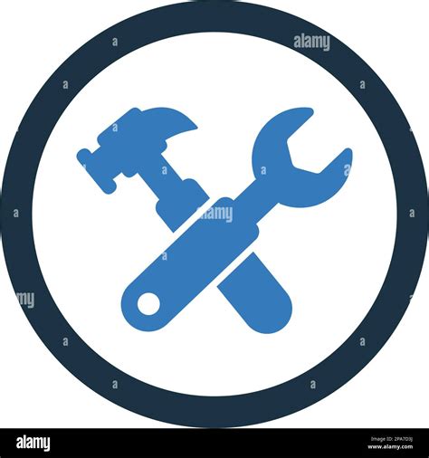 Hammer Wrench Icon Vector