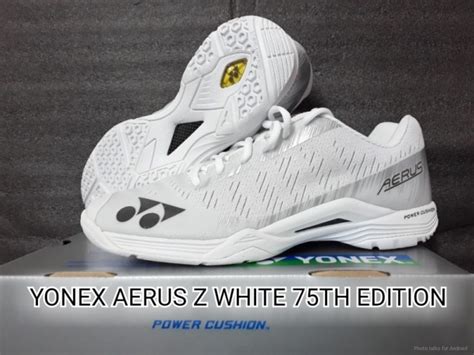 Jual Sepatu Badminton Yonex Aerus Z White Limited Edition Original