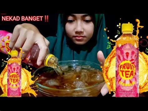 Mukbang Asmr Minuman Segar Dingin Fruit Tea Stroberi Mukbang Asmr