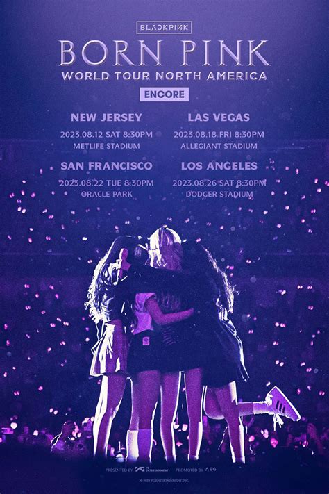 BLACKPINK WORLD TOUR BORN PINK North America Encore Poster