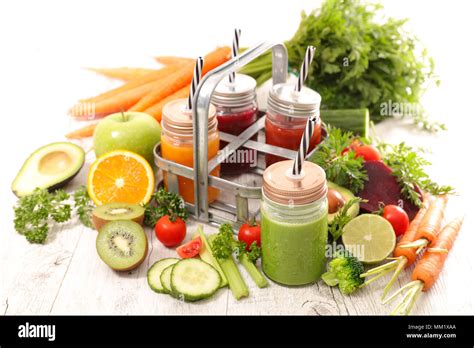 fruit and vegetable smoothie Stock Photo - Alamy