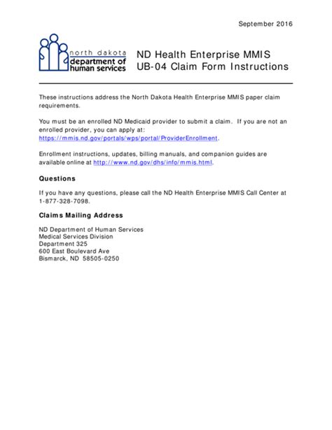 Download Instructions For Form Ub 04 Cms 1450 Nd Health Enterprise