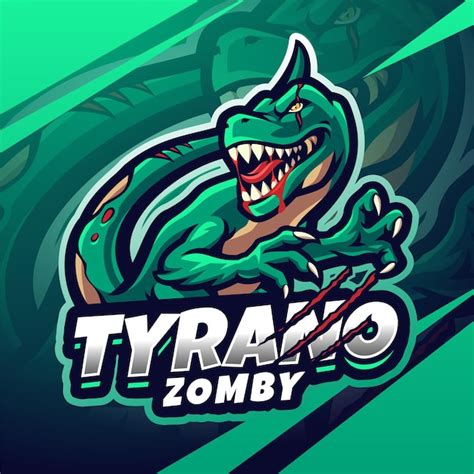 Premium Vector Tyrano Zombie Esport Mascot Logo Design