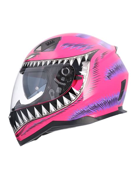 Casco Moto Integral Ece Homologado Wild Cat Rosa Sh881