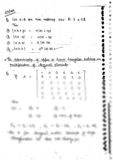 Solution Csir Net Gate Mathematical Sciences Linear Algebra