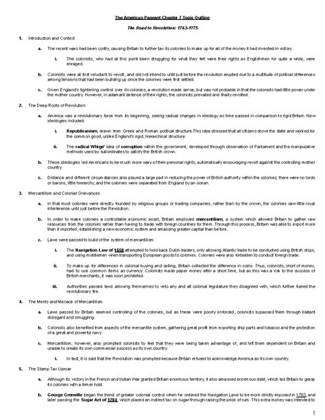 Apush Chapter 7 Topic Outline - The American Pageant Chapter 7 Topic