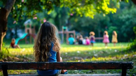 Thoughtful Teenage Girl Sitting Alone in Park Stock Image - Image of school, seasonal: 311786091