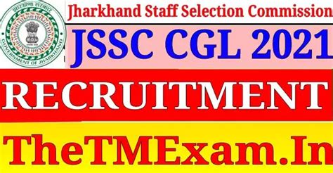 JSSC CGL Recruitment 2021 JSSC CGL Vacancy 2021 Apply Online