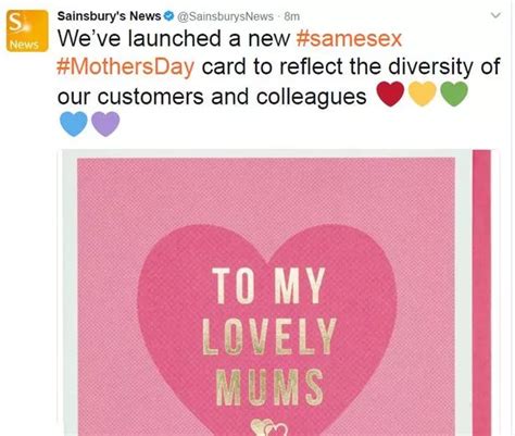 Sainsburys Launches Its First Same Sex Mothers Day Card