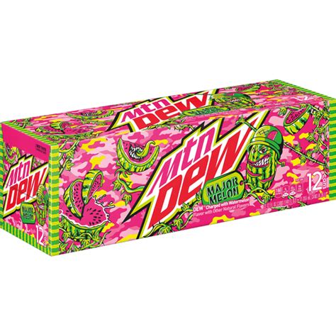 Mtn Dew Major Melon DEW Charged With Watermelon 12 Fl Oz 12 Count Cans ...