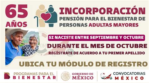 Incorporaci N En El Mes De Octubre Adultos Mayores Con A Os O M S