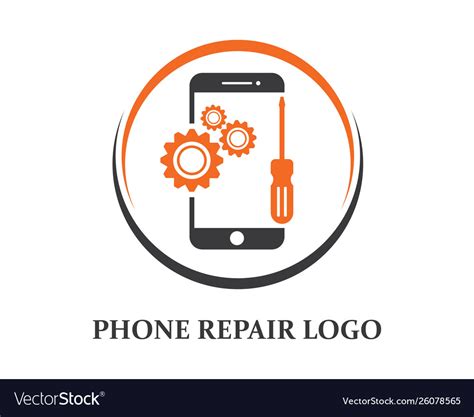 Phone repair logo icon design Royalty Free Vector Image