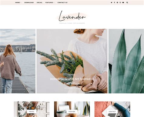 Slider Lifestyle Blog Design Modern Premium Blogger Theme Premade