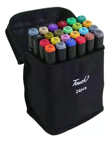 Caneta De Colorir 24 Cores - Conjunto De Canetas Touch Para Colorir Ponta Dupla 24 Cores | MercadoLivre