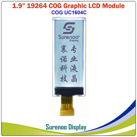 1 9 192X64 19264 UC1604C Serial SPI COG Graphic LCD Module Display