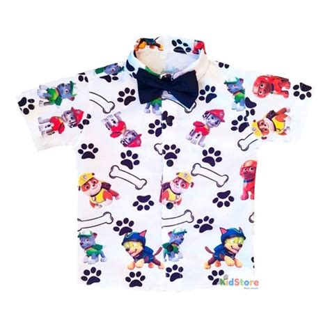 Camisa Infantil Temática Patrulha Canina Brinde Gravata Shopee Brasil