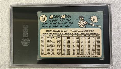 1965 Topps Roger Maris 155 Baseball Card SGC 4 EBay